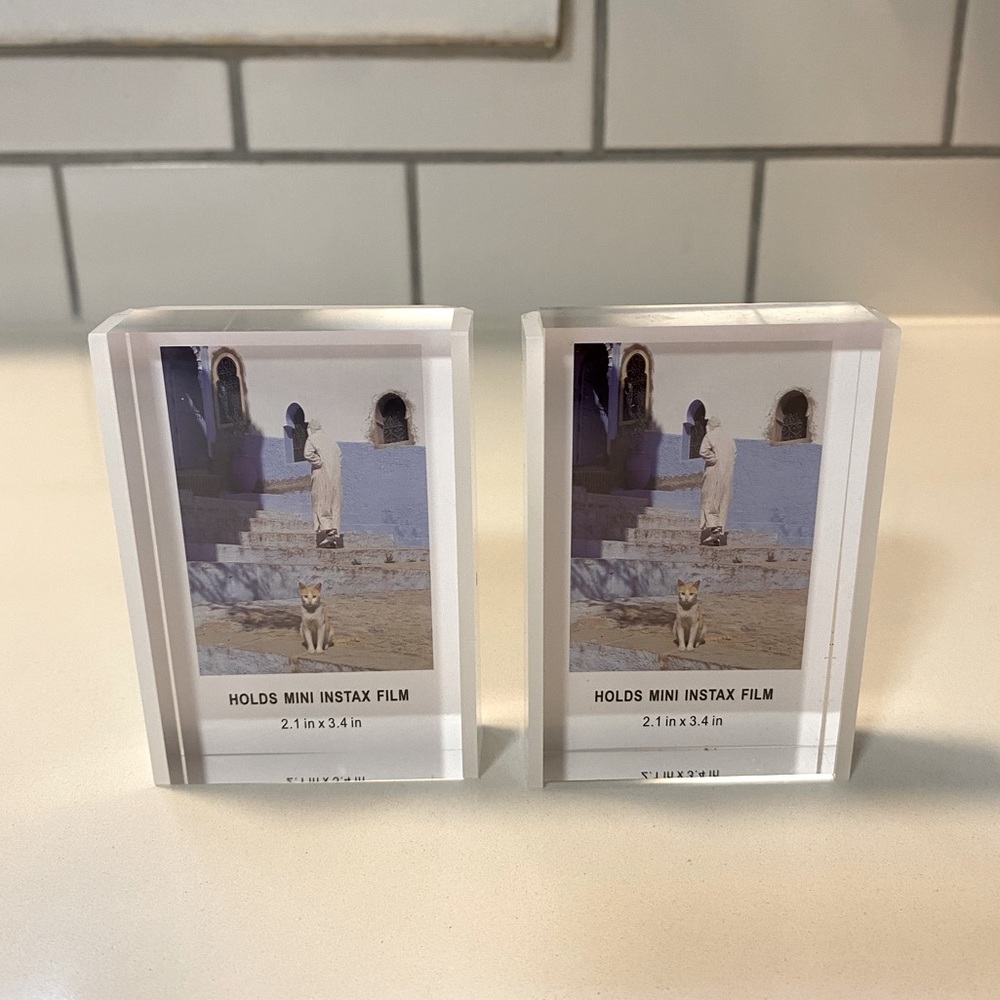 NEW UO Acrylic Instax Picture Frames, Set of 2